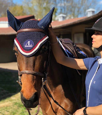bonnet cheval bleu nuit bordeaux et blanc alexandra ledermann sportswear alsportswear