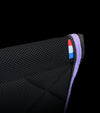 Tapis mesh noir cordes lilas logo paillettes alexandra ledermann sportswear
