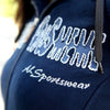 sweat mardi bleu marine details broderie alexandra ledermann sportswear alsportswear