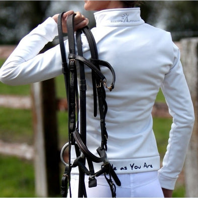 veste technique salt blanche femme equitation alexandra ledermann sportswear
