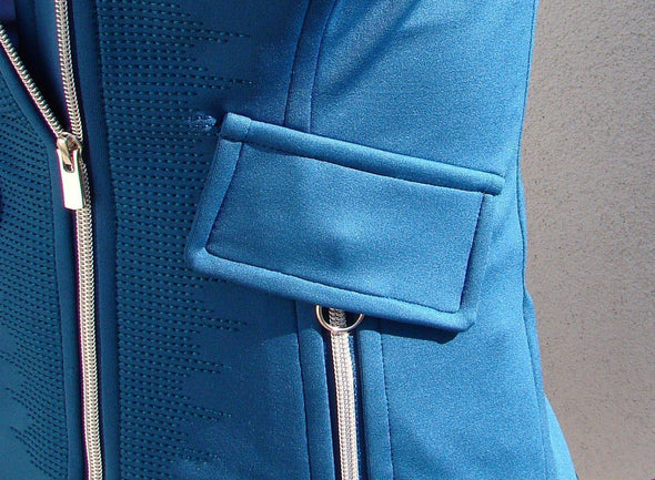 veste de concours pepper bleu clair poche alexandra ledermann sportswear alsportswear