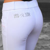 pantalon equitation animal blanc dos zoom logo alexandra ledermann sportswear AL Sportswear