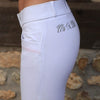pantalon equitation animal blanc profil gauche alexandra ledermann sportswear AL Sportswear