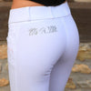 pantalon equitation animal blanc arrière zoom logo alexandra ledermann sportswear AL Sportswear