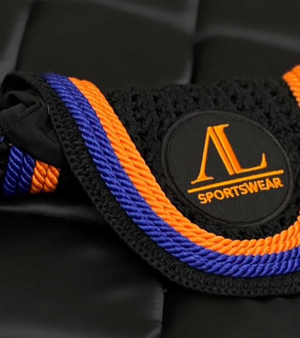 bonnet cheval noir cordes orange fusion bleu marine alexandra ledermann sportswear alsportswear