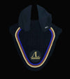 bonnet de concours cheval noir 3 cordes or caramel bleu roi alexandra ledermann sportswear alsportswear