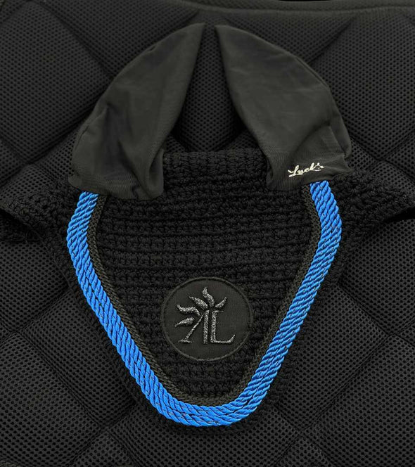 bonnet cheval noir cordes noir bleu roi logo pailleté alexandra ledermann sportswear alsportswear