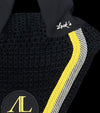 bonnet noir 4 cordes jaune eclat et silver zoom alexandra ledermann sportswear al sportswear