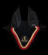 bonnet cheval noir cordes or rouge alsportswear alexandra ledermann sportswear