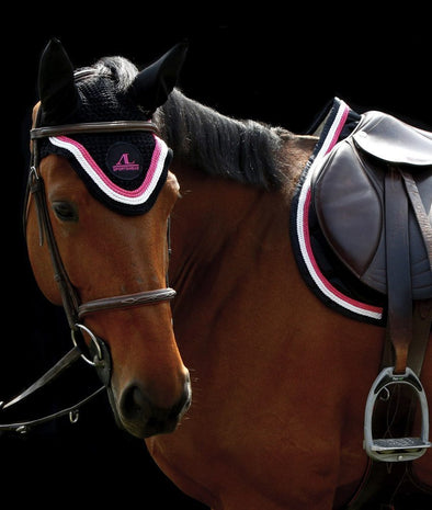 bonnet cheval noir cordes rose blanc alexandra ledermann alsportswear