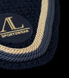 bonnet noir cordes anthracite & or zoom cordes et logo alexandra ledermann sportswear alsportswear