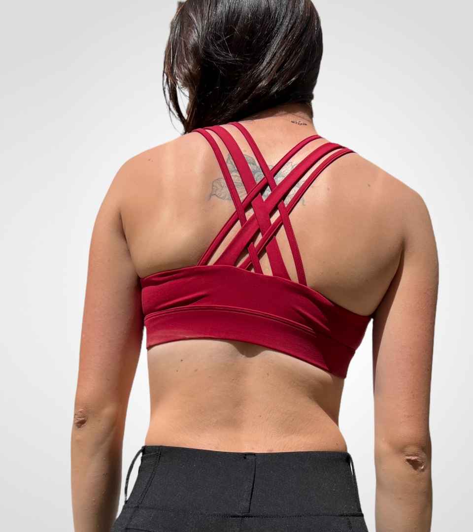 Soutien Gorge de Sport Femme - Marque - Ouvert Devant sans Armature - Confortable - Yoga - Rouge Rouge - Sport Soutien Gorge de Sport Femme - Marque - Ouvert Devant sans Armature - Confortable - Yoga - Rouge Rouge - Sport