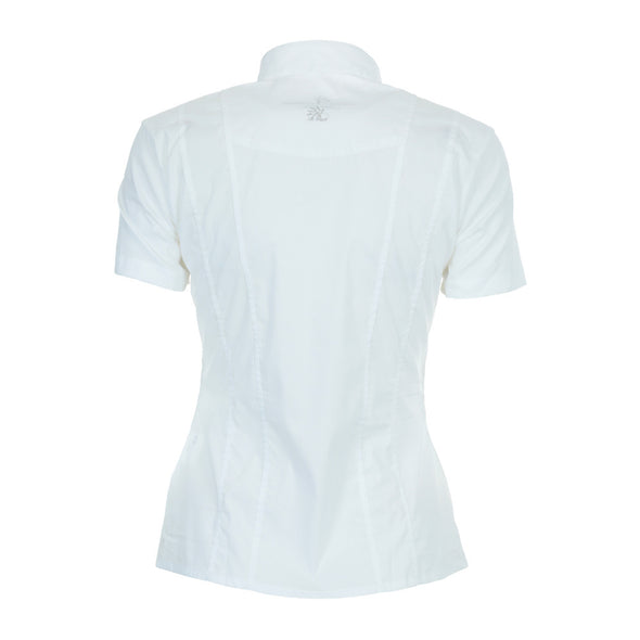 chemise brisbane blanche swarovski  dosalexandra ledermann sportswear alsportswear