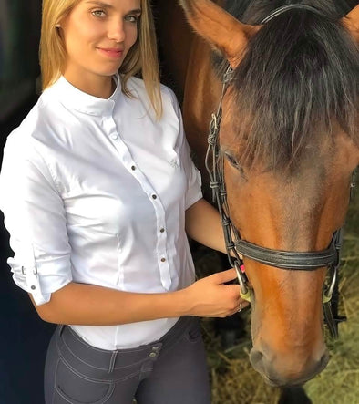 Chemise davincy blanche equitation Alexandra Ledermann Sportswear ALSportswear