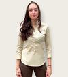 chemise beige femme manches ajustables concours equitation davincy alexandra ledermann sportswear alsportswear