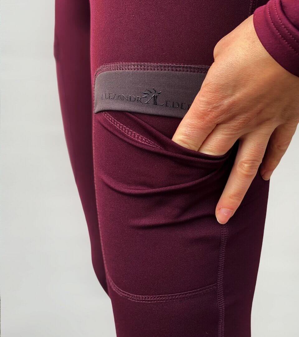 Pantalon d'équitation Full Grip Color Vibes Bordeaux ∙ AL