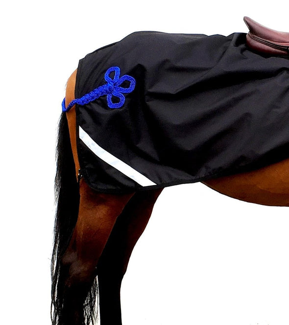 couvre reins noir brandebourg bleu roi impermeable alexandra ledermann sportswear alsportswear