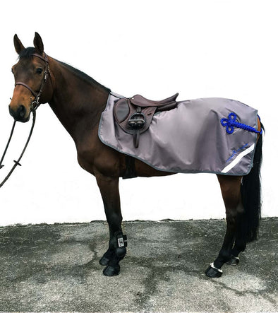 couvre reins gris medium bleu roi imperméable polaire cheval alexandra ledermann sportswear alsportswear