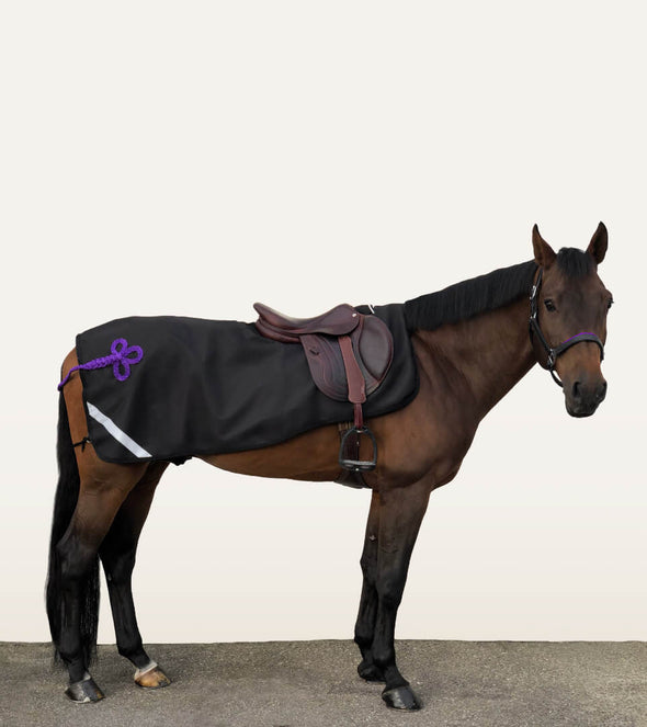 couvre reins noir violet impermeable polaire alexandra ledermann sportswear alsportswear