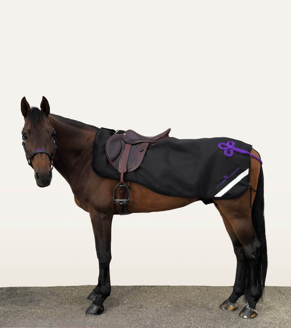 couvre reins noir violet impermeable polaire cheval alexandra ledermann sportswear alsportswear