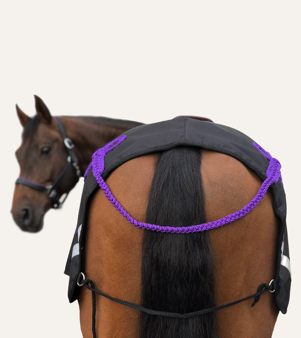 couvre reins noir brandebourg violet impermeable polaire cheval alexandra ledermann sportswear alsportswear