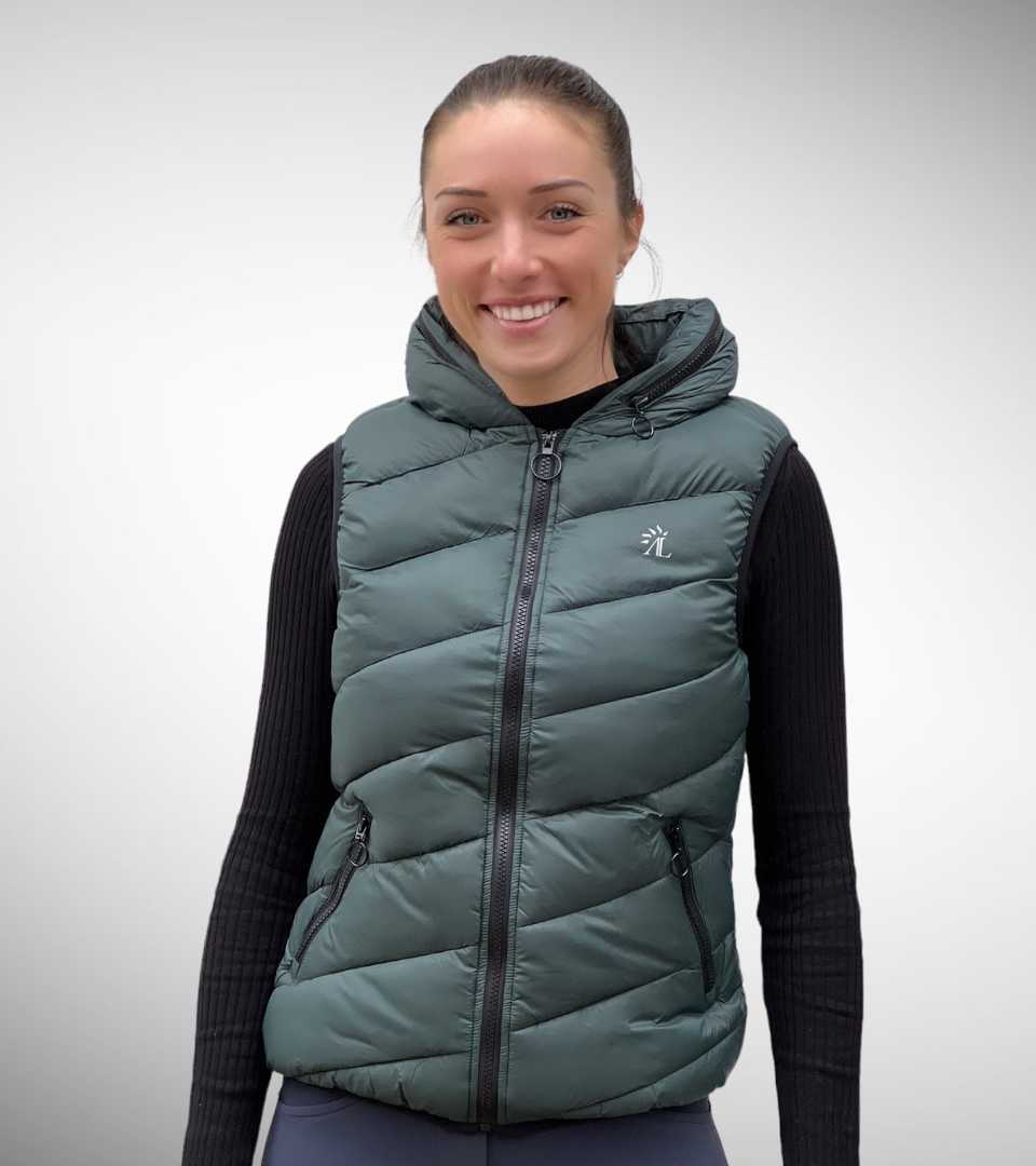 Doudoune Sans Manche Clear Round Club Verte ∙ AL Sportswear