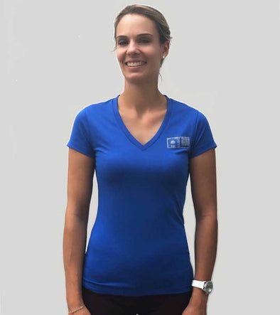 top basic embleme strass bleu roi tee-shirt femme alexandra ledermann sportswear alsportswear