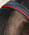 licol cuir noir details rouge tetiere cheval poney alexandra ledermann sportswear alsportswear