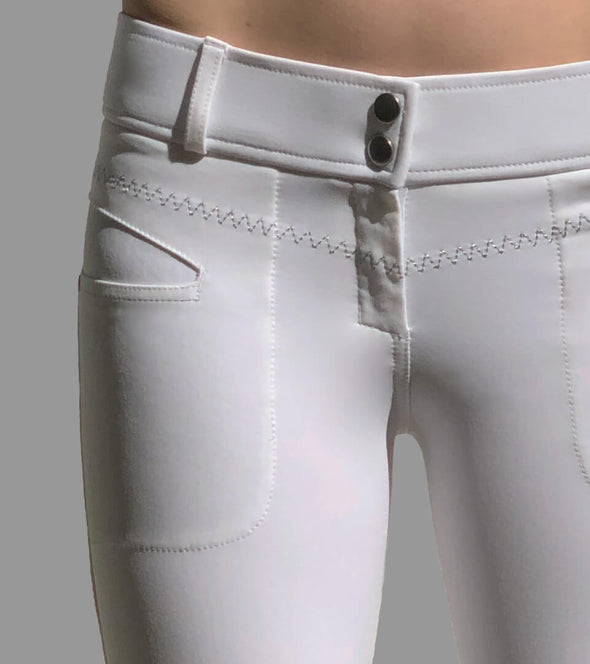 Pantalon Al Ibi Blanc Zoom Matiere Face Alexandra Ledermann Sportswear Al Sportswear