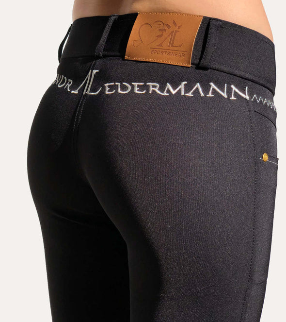 pantalon equitation alibi noir argent dos alexandra ledermann sportswear alsportswear