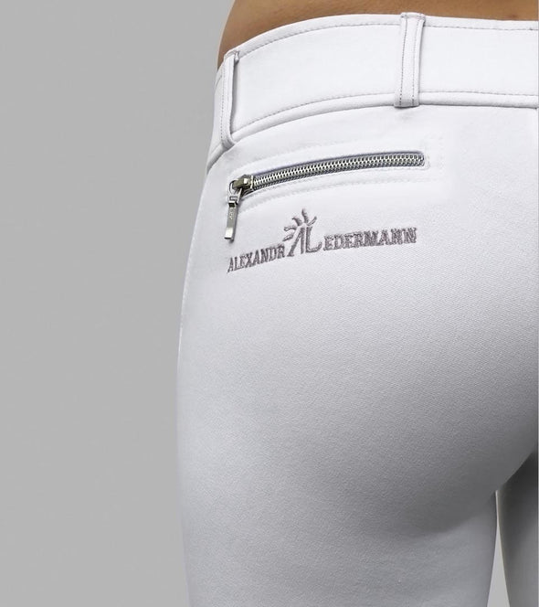 pantalon equitation ideeal blanc broderie alsportswear alexandra ledermann sportswear