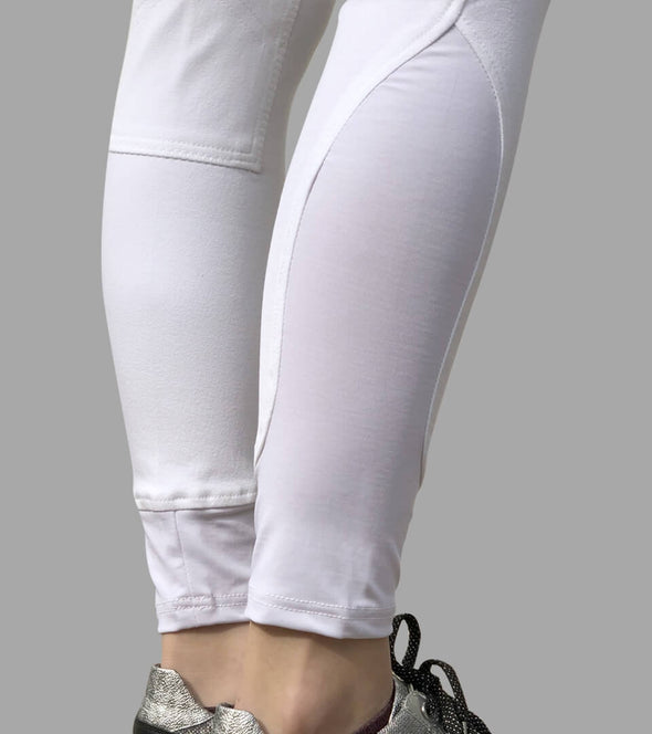 pantalon equitation metalical blanc bas jambe lycra alexandra ledermann sportswear alsportswear