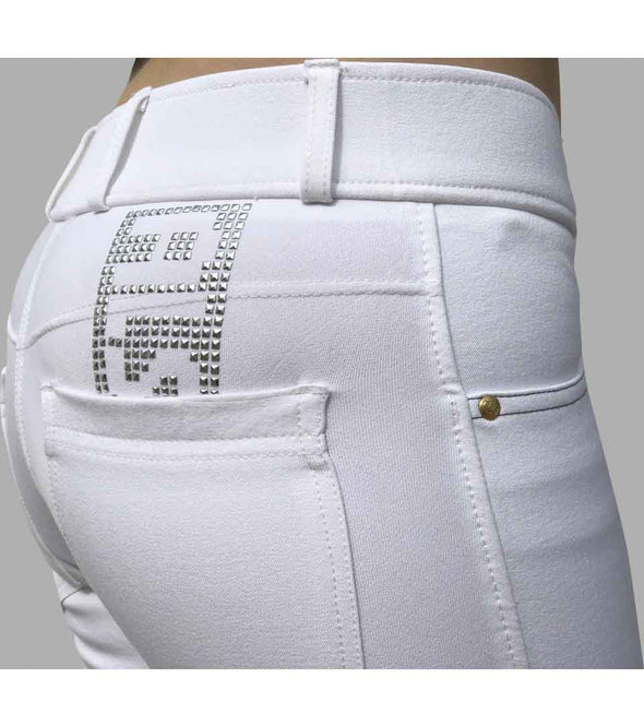 pantalon de concours metalical blanc femme alexandra ledermann sportswear alsportswear