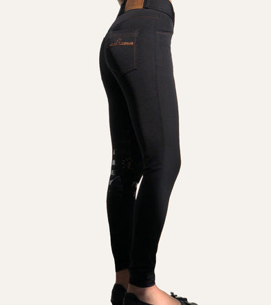 pantalon équitation technique rival grip noir femme alexandra ledermann sportswear alsportswear