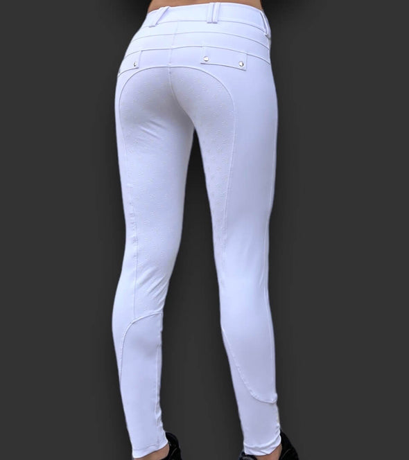pantalon concours equitation femme one name grips silicone elasthane blanc alexandra ledermann sportswear alsportswear