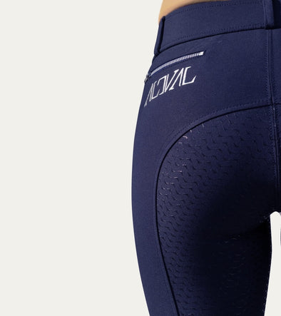 pantalon equitation taille haute grip marine zoom broderie genial alsportswear alexandra ledermann sportswear