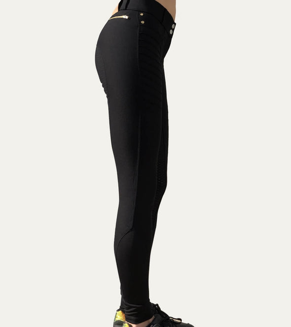 pantalon equitation noir grip noir profil genial alsportswear alexandra ledermann sportswear