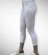 pantalon equitation concours coton femme sculptural blanc alexandra ledermann sportswear alsportswear