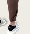 pantalon equitation coton marron original bas velcro alexandra ledermann sportswear alsportswear