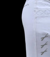 pantalon equitation blanc coton femme original poches alexandra ledermann sportswear alsportswear