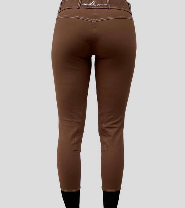 pantalon equitation marron chocolat sculptural alexandra ledermann sportswear alsportswear