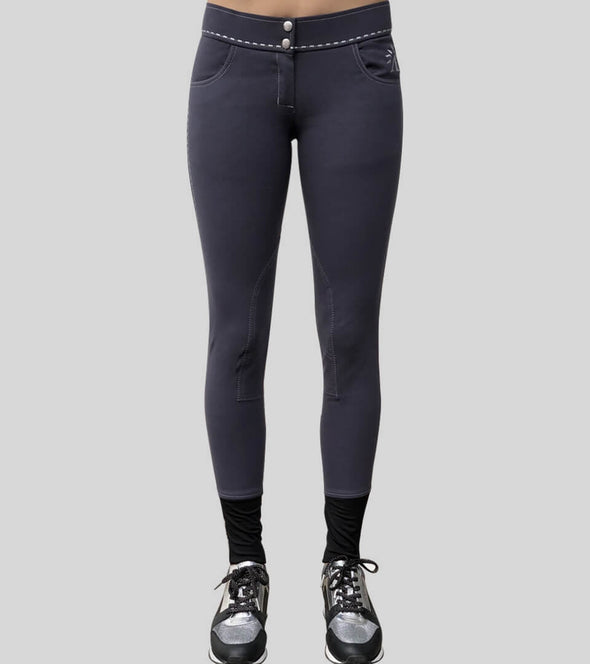 Pantalon Equitation Femme Triumph Al Gris Smoke Avant Alsportswear Alexandra Ledermann Sportswear