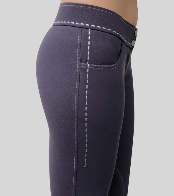 Pantalon Equitation Femme Triumph Al Gris Smoke Zoom Profil Droit Alsportswear Alexandra Ledermann Sportswear