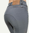 Pantalon Equitation Gris Genial Full Grip Dos Cote Droit Alexandra Ledermann Sportswear Al Sportswear