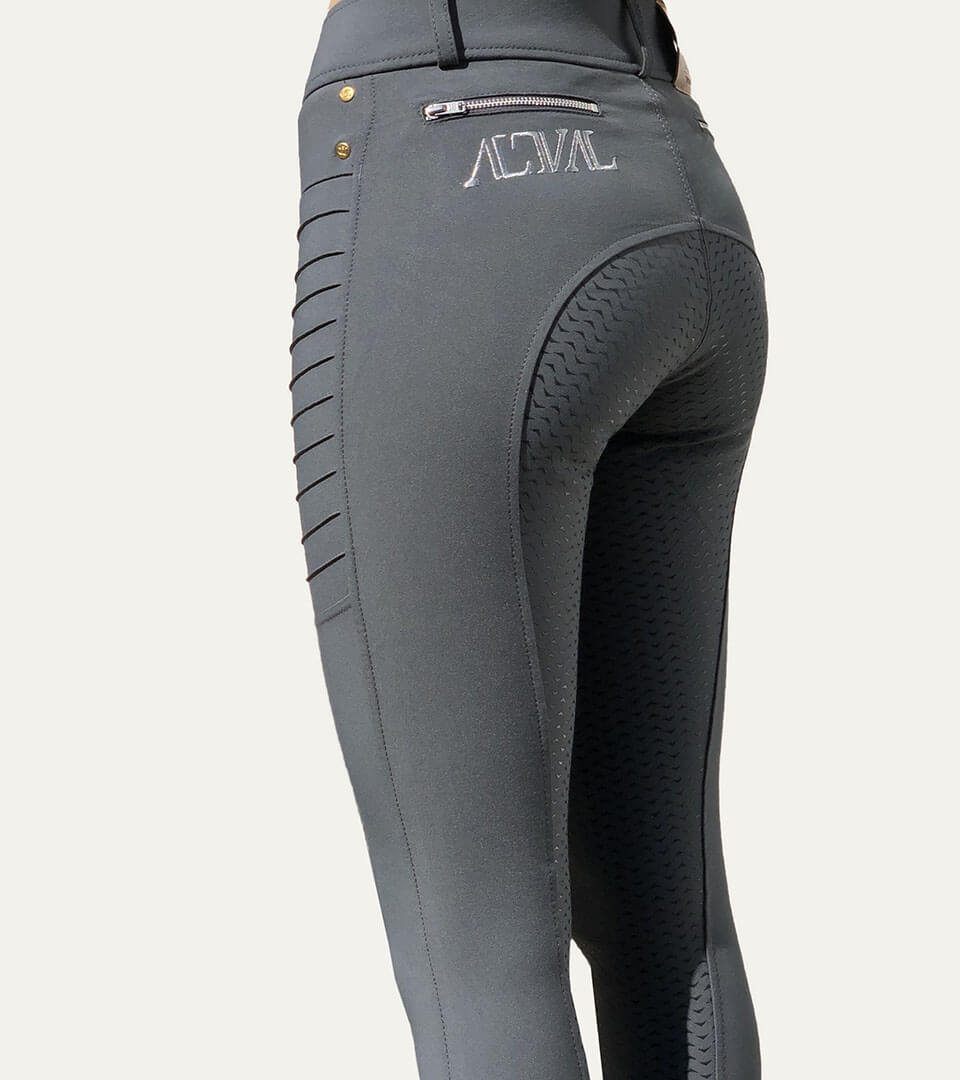 Pantalon d'équitation Full Grip Geni-AL Gris • Alexandra Ledermann