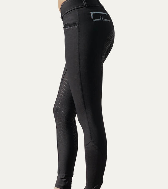 pantalon equitation femme noir grip paillettes alexandra ledermann sportswear alsportswear