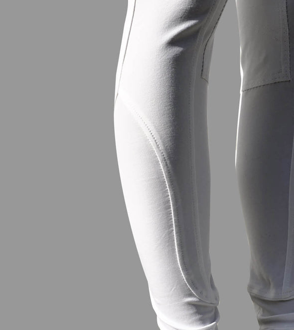 pantalon equitation femme cyniscal blanc zoom bas de jambe alsportswear alexandra ledermann