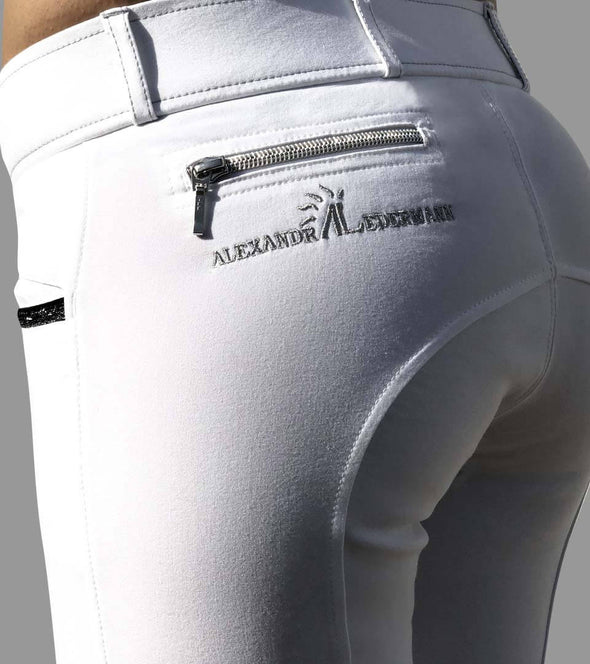 pantalon equitation femme cyniscal blanc zoom dos alsportswear alexandra ledermann