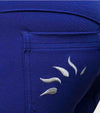 Pantalon d'équitation Microfibre Metalic-AL Bleu