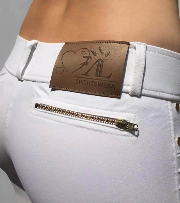 pantalon déquitation technique genial blanc poche alexandra ledermann sportswear